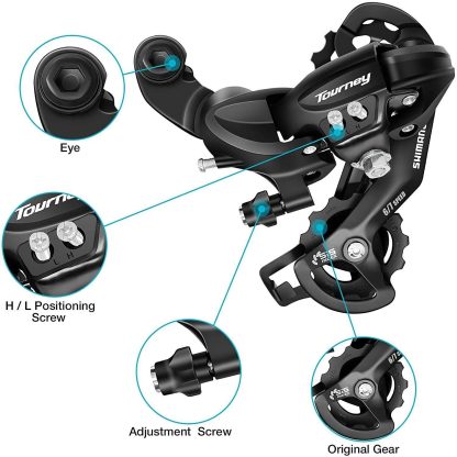 Shimano tourney RD-TY300 rear derailleur 6&7 speed - Image 4